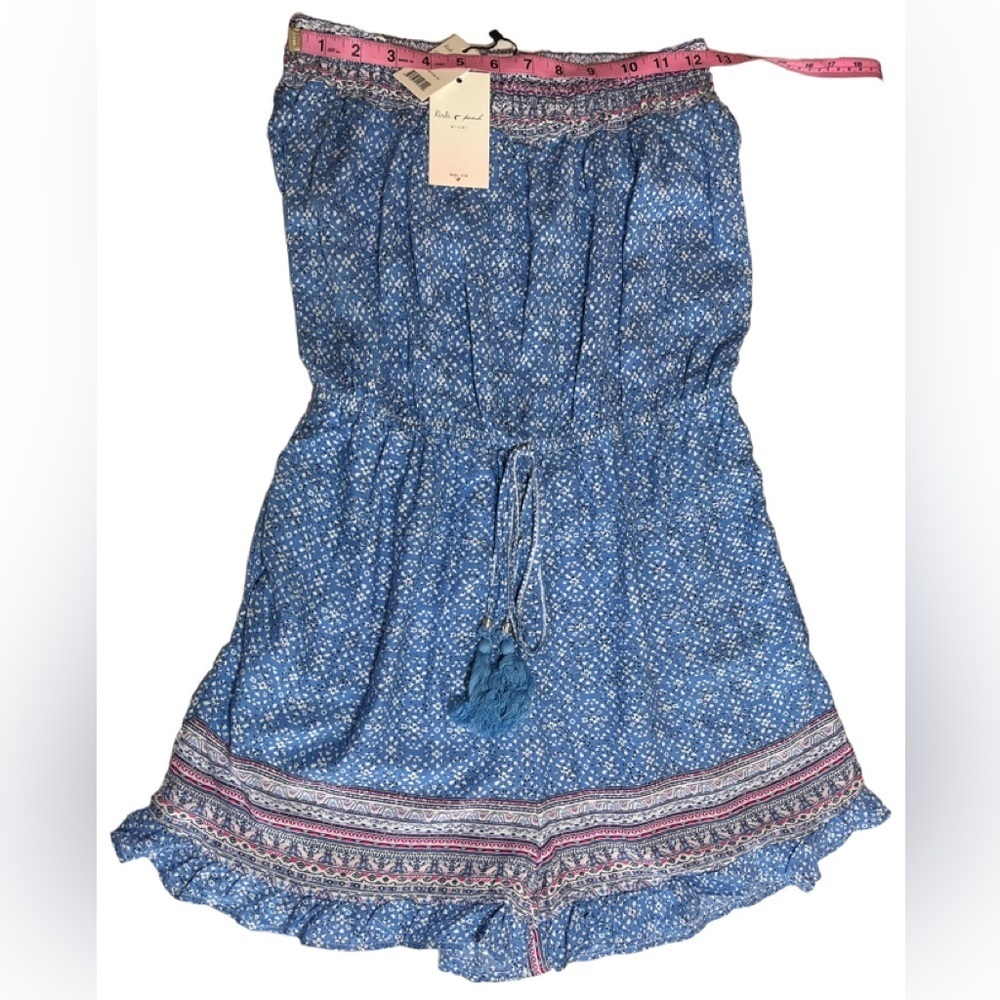 KIWI + PUNCH Vista Blue Strapless Short Romper Size Large NWT - Picture 6 of 14